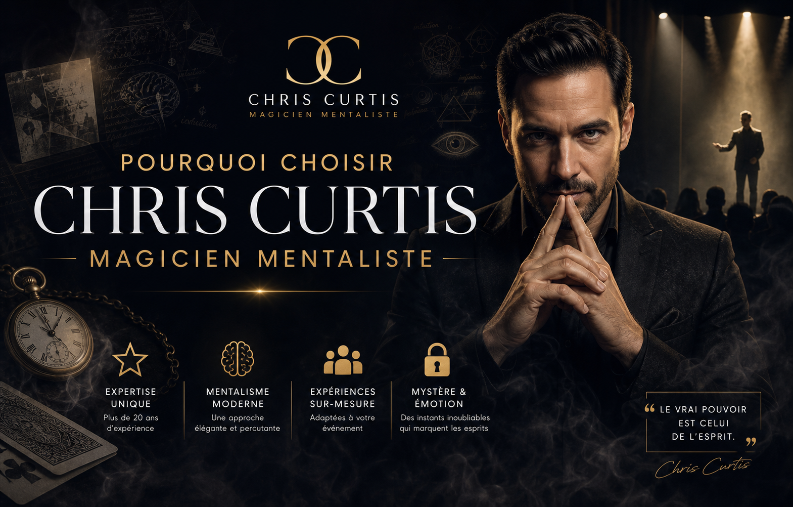 Pouquoi Choisir Chris Curtis Magicien Mentaliste